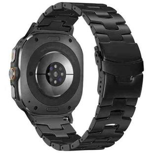For Samsung Galaxy Watch Ultra 47mm Safety Buckle Titanium Alloy Watch Band(Black)