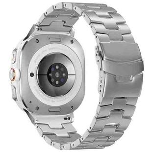 For Samsung Galaxy Watch Ultra 47mm Safety Buckle Titanium Alloy Watch Band(Silver)