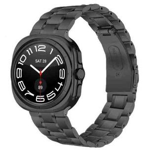 For Samsung Galaxy Watch Ultra 47mm Five Beads Stainless Steel Metal Watch Band(Black)