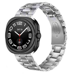 For Samsung Galaxy Watch Ultra 47mm Five Beads Stainless Steel Metal Watch Band(Silver)