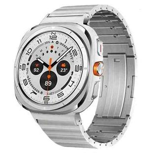 For Samsung Galaxy Watch Ultra 47mm One Bead Side Slide Quick Release Buckle Titanium Alloy Watch Band(Silver)