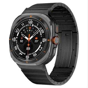 For Samsung Galaxy Watch8 / Watch8 Classic One Bead Side Slide Quick Release Buckle Titanium Alloy Watch Band(Black)