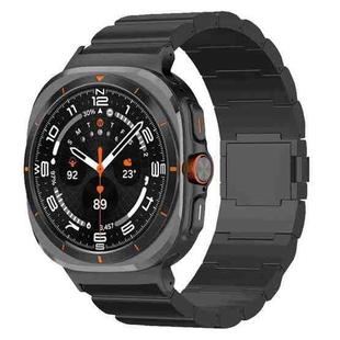 For Samsung Galaxy Watch Ultra 47mm One Beads Magnetic Buckle Titanium Alloy Watch Band(Black)