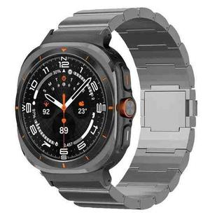 For Samsung Galaxy Watch Ultra 47mm One Beads Magnetic Buckle Titanium Alloy Watch Band(Grey)