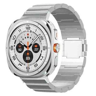 For Samsung Galaxy Watch Ultra 47mm One Beads Magnetic Buckle Titanium Alloy Watch Band(Silver)