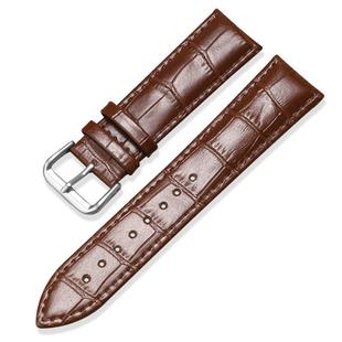 20mm xDfind Bamboo Texture Pin Buckle Leather Watch Band(Brown)