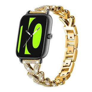 20mm For Xiaomi Haylou RS4 Plus LS11 / LS12 xDfind Small Twist Diamond Metal Watch Band(Gold)