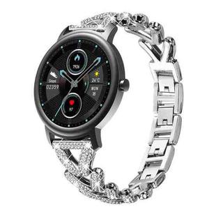 20mm For Xiaomi Mibro Air / Mibro Lite xDfind Small Twist Diamond Metal Watch Band(Silver)