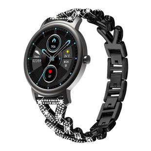 20mm For Xiaomi Mibro Air / Mibro Lite xDfind Small Twist Diamond Metal Watch Band(Black)