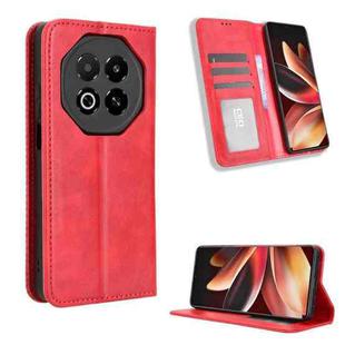 For Meizu Note 16 5G Magnetic Buckle Retro Texture Leather Phone Case(Red)