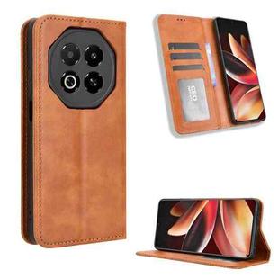 For Meizu Note 16 5G Magnetic Buckle Retro Texture Leather Phone Case(Brown)