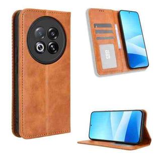 For Meizu Note 16 Pro 5G Magnetic Buckle Retro Texture Leather Phone Case(Brown)