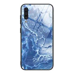 For Samsung Galaxy A50 / A50s / A30s Marble Pattern Glass Protective Case(DL03)
