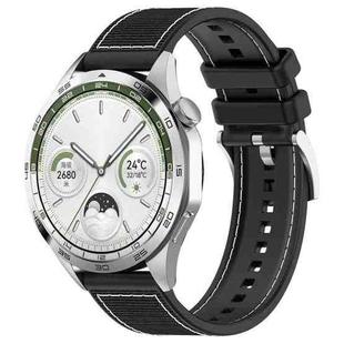22mm xDfind Hybrid Nylon Braid Silicone Watch Band(Black)