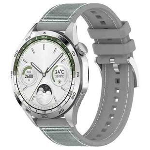22mm xDfind Hybrid Nylon Braid Silicone Watch Band(Grey)
