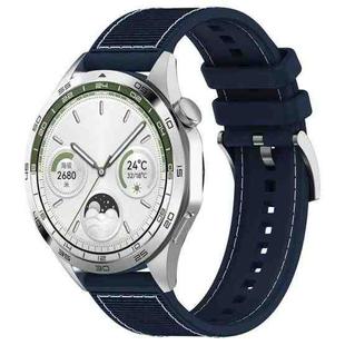22mm xDfind Hybrid Nylon Braid Silicone Watch Band(Midnight Blue)