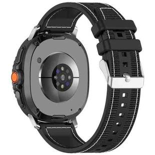 For Samsung Galaxy Watch 8 / 8 Classic 22mm xDfind Hybrid Nylon Braid Silicone Watch Band(Black)