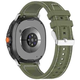 For Samsung Galaxy Watch 8 / 8 Classic 22mm xDfind Hybrid Nylon Braid Silicone Watch Band(Green)