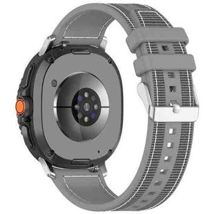 For Samsung Galaxy Watch 8 / 8 Classic 22mm xDfind Hybrid Nylon Braid Silicone Watch Band(Grey)