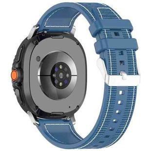For Samsung Galaxy Watch 8 / 8 Classic 22mm xDfind Hybrid Nylon Braid Silicone Watch Band(Midnight Blue)