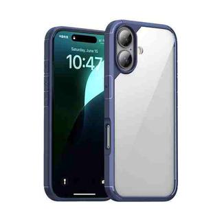 For iPhone 16 iPAKY YJ Series Transparent PC+TPU Phone Case(Blue)