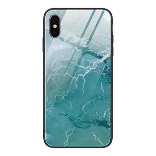 For iPhone X Marble Pattern Glass Protective Case(DL04)