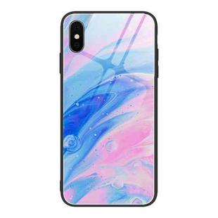 For iPhone X Marble Pattern Glass Protective Case(DL05)