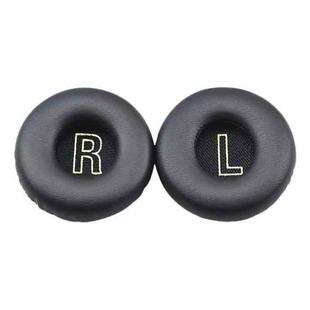 For Meizu HD50 1 Pair Protein Leather Snap-on Type Earphone Covers(Black)