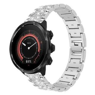 For Suunto 9 / 9 Baro / D5 / Core / 7 22mm xDfind Diamond Jewelry Stainless Steel Watch Band(Silver)
