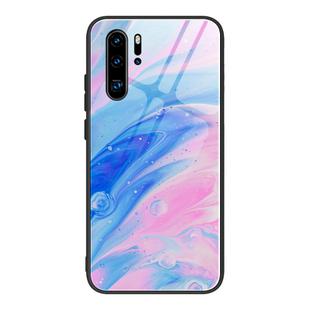 For Huawei P30 Pro Marble Pattern Glass Protective Case(DL05)