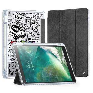 For iPad 7/8/9 10.2/Air 3/Pro 10.5 2017 DUX DUCIS Unid Series Painted PU+TPU Smart Sleeping Tablet Leather Case(Black)