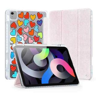 For iPad Air 11 2024 / 2025 DUX DUCIS Unid Series Painted PU+TPU Smart Sleeping Tablet Leather Case(Pink)