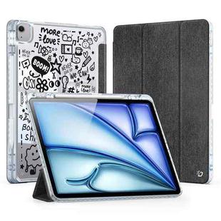 For iPad Air 13 2024 / 2025 DUX DUCIS Unid Series Painted PU+TPU Smart Sleeping Tablet Leather Case(Black)