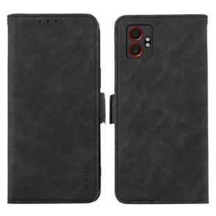 For Samsung Galaxy XCover7 Pro ABEEL Frosted Magnetic RFID Leather Phone Case(Black)
