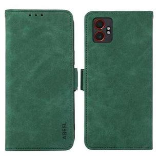 For Samsung Galaxy XCover7 Pro ABEEL Frosted Magnetic RFID Leather Phone Case(Green)