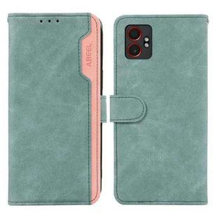For Samsung Galaxy XCover7 Pro ABEEL Color Block Magnetic RFID Leather Phone Case(Cyan-Pink)