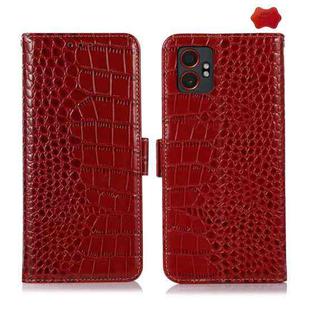 For Samsung Galaxy XCover7 Pro Crocodile Top Layer Cowhide Leather Phone Case(Red)
