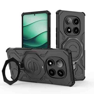 For Redmi Note 14 Pro 5G J-20 Solid Color MagSafe Magnetic TPU+PC Phone Case(Black)