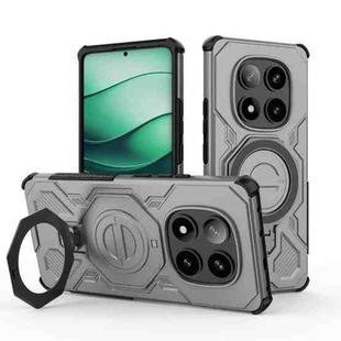 For Redmi Note 14 Pro 5G J-20 Solid Color MagSafe Magnetic TPU+PC Phone Case(Grey)