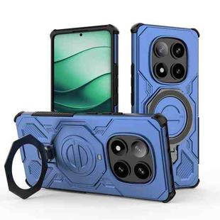 For Redmi Note 14 Pro 5G J-20 Solid Color MagSafe Magnetic TPU+PC Phone Case(Blue)
