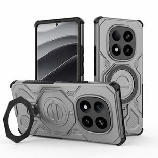For Redmi Note 14 Pro+ 5G Global J-20 Solid Color MagSafe Magnetic TPU+PC Phone Case(Grey)