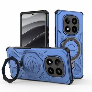 For Redmi Note 14 Pro+ 5G Global J-20 Solid Color MagSafe Magnetic TPU+PC Phone Case(Blue)