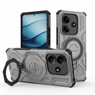 For Redmi Note 14 5G J-20 Solid Color MagSafe Magnetic TPU+PC Phone Case(Grey)