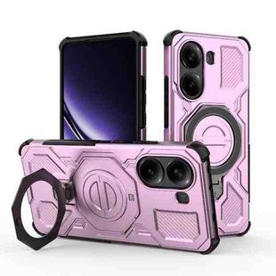 For Redmi Turbo 4 5G J-20 Solid Color MagSafe Magnetic TPU+PC Phone Case(Pink)