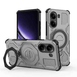 For Redmi Turbo 4 5G J-20 Solid Color MagSafe Magnetic TPU+PC Phone Case(Grey)