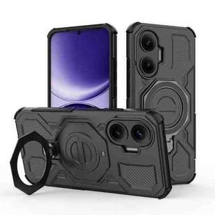 For Redmi Turbo 4 Pro 5G J-20 Solid Color MagSafe Magnetic TPU+PC Phone Case(Black)