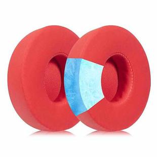 1 Pair Ice Feeling Gel Replacement Earpads For Beats Solo3 / Solo2(Red)