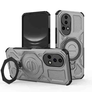 For Huawei nova 12 5G J-20 Solid Color MagSafe Magnetic TPU+PC Phone Case(Grey)