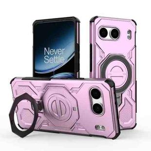For OnePlus Nord 4 5G Global J-20 Solid Color MagSafe Magnetic TPU+PC Phone Case(Pink)