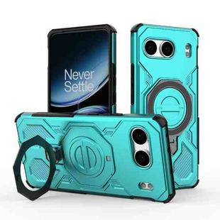 For OnePlus Nord 4 5G Global J-20 Solid Color MagSafe Magnetic TPU+PC Phone Case(Lake Blue)